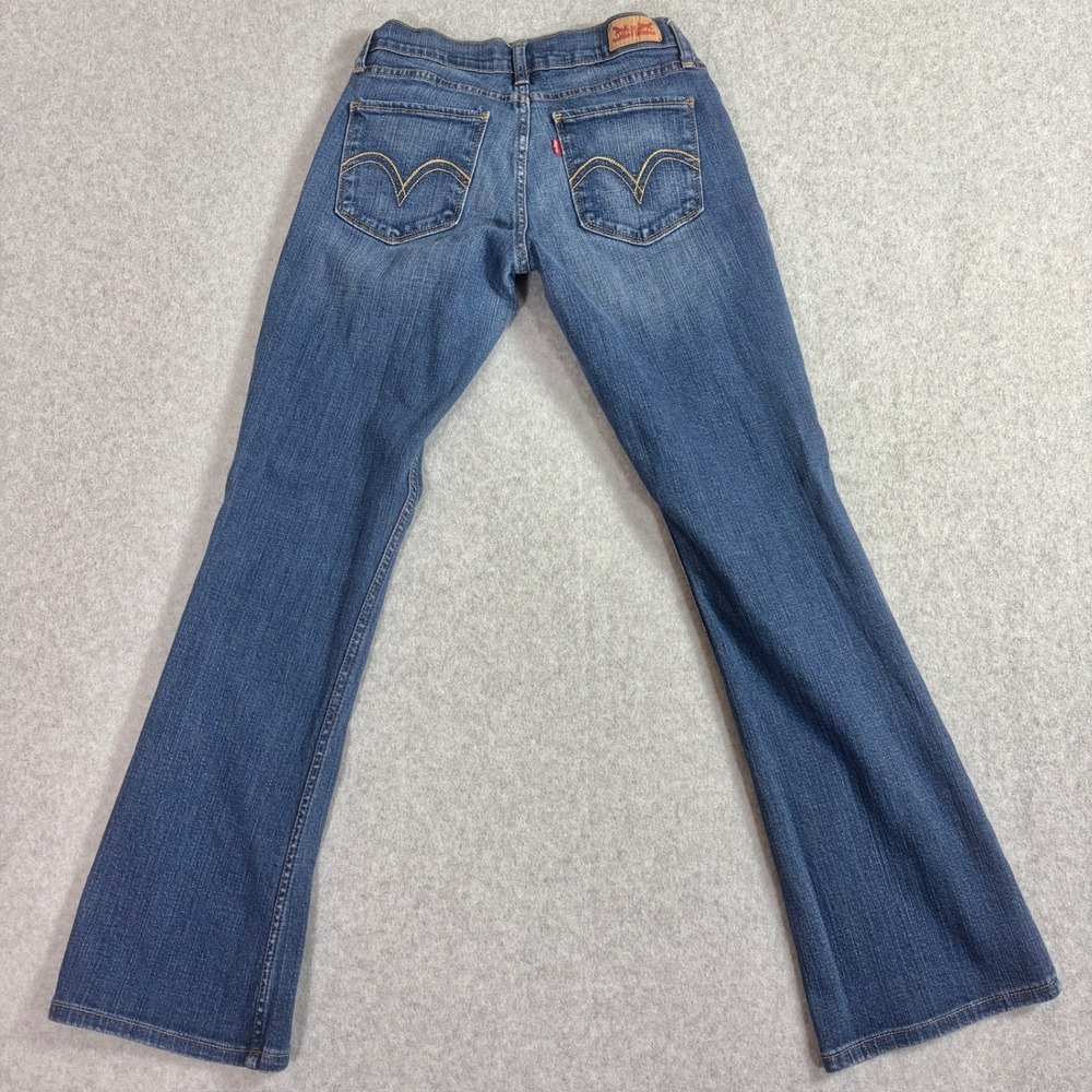 Levis 524 Bootcut Jeans Womens Size 5 Medium Wash Blue Denim Low Rise 29x27.5